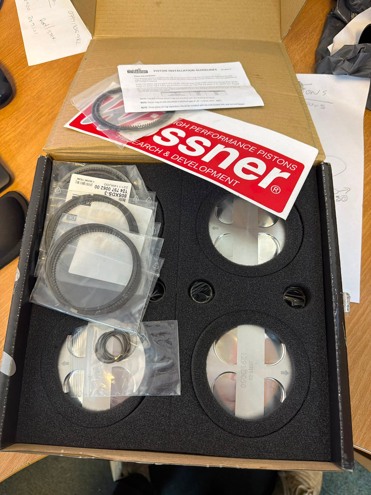 Wossner Volkswagen Golf Gti Mk1 1.6 16v Oettinger Conversion High Comp Forged Piston Kit